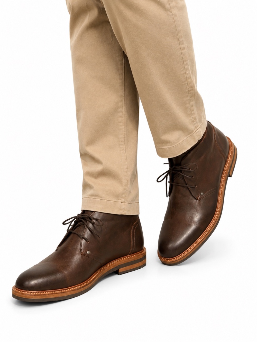 NIB Joseph Abboud Dark Brown Leather Chukka Boots